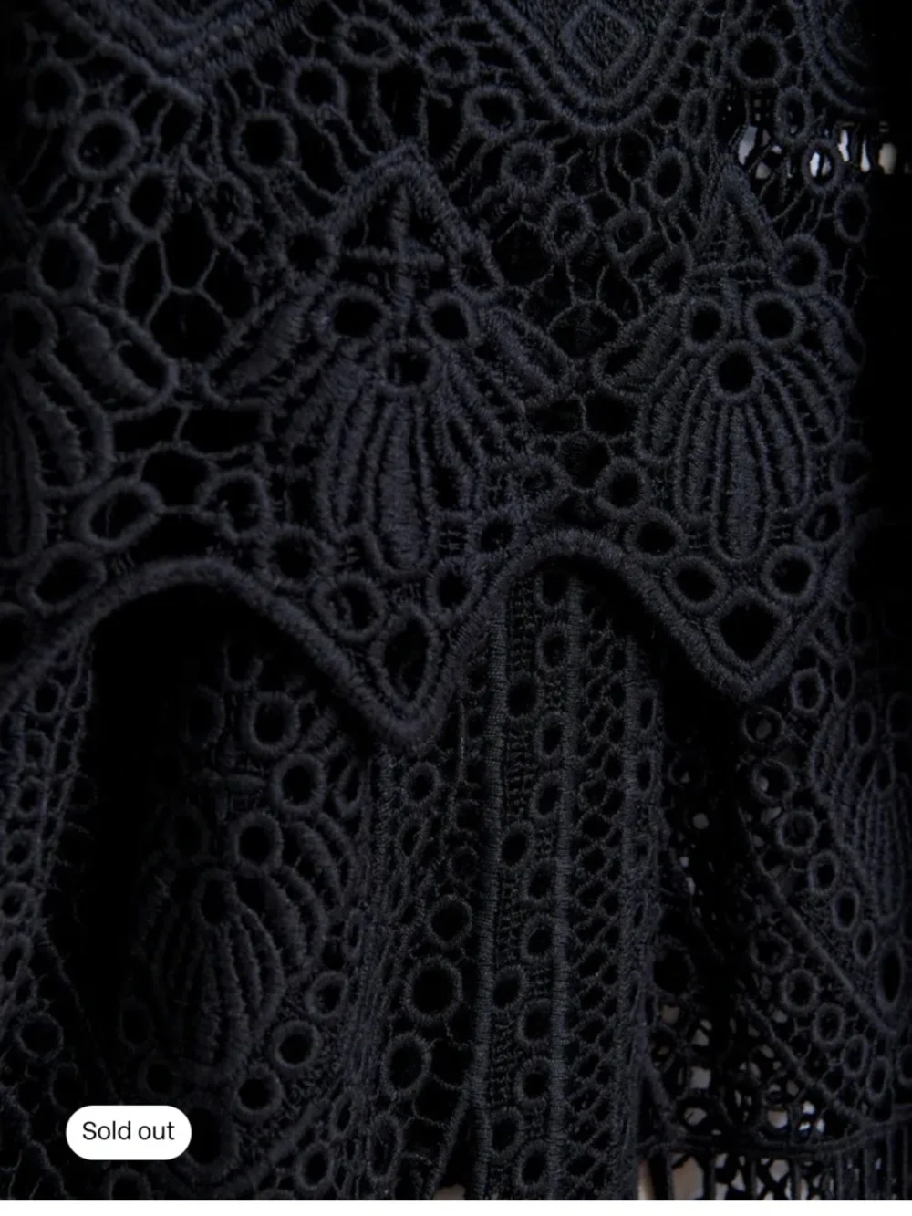 Essentiel Antwerp Black HISSOURI Crochet Caftan - Picture 7 of 9
